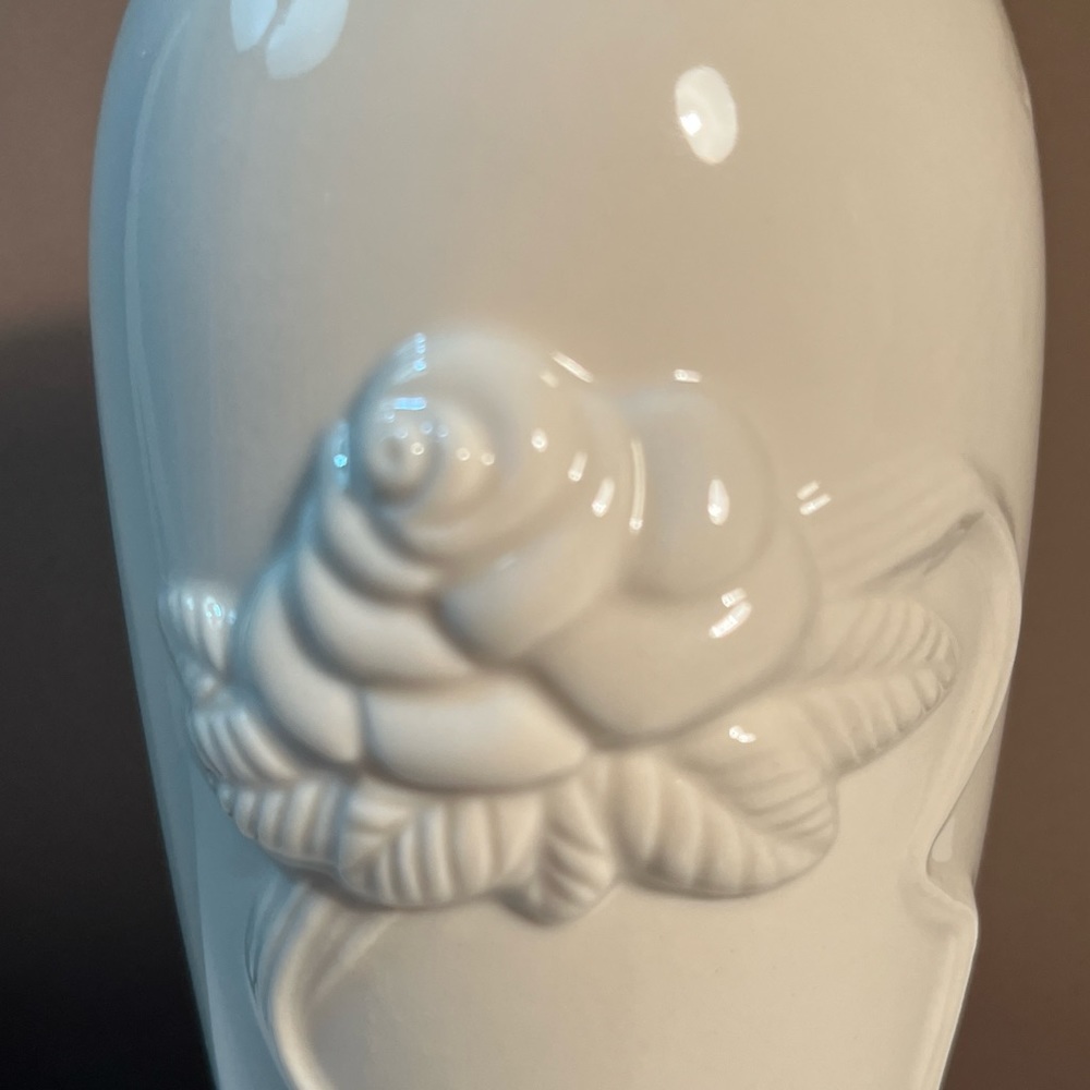 Lenox Rose Blossom Vase with gold trim